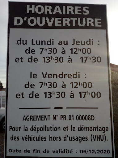 Aperçu des activités de la casse automobile COFIBEX située à AMBERIEU-EN-BUGEY (01500)